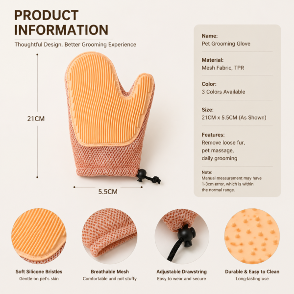 CoziPaw grooming glove for a gentle pet massage and bonding