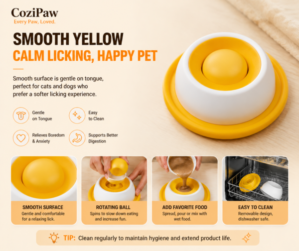 CoziPaw lick bowl for dogs during everyday enrichment time