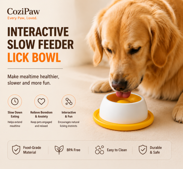 Slow feeder bowl for dogs that supports calmer everyday feeding