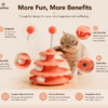 Cat turntable toy designed for interactive play and boredom relief