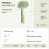 CoziPaw pet grooming brush with easy-cleaning button