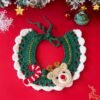 CoziPaw holiday knit cat collar B30 with cute reindeer face and striped candy cane.