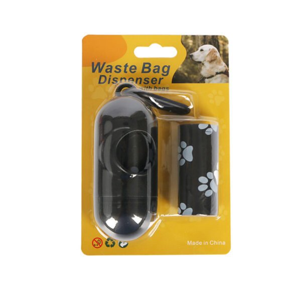 Portable dog waste bag dispenser with refill roll for convenient walks
