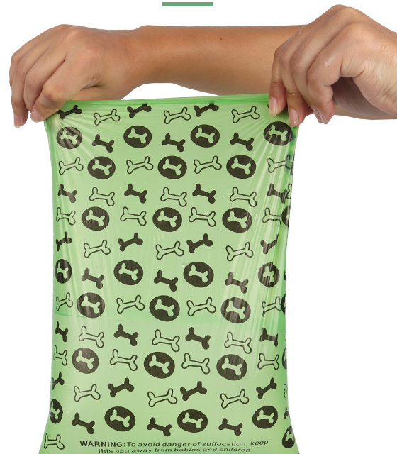 CoziPaw eco friendly dog waste bags showing leak resistant strength during use